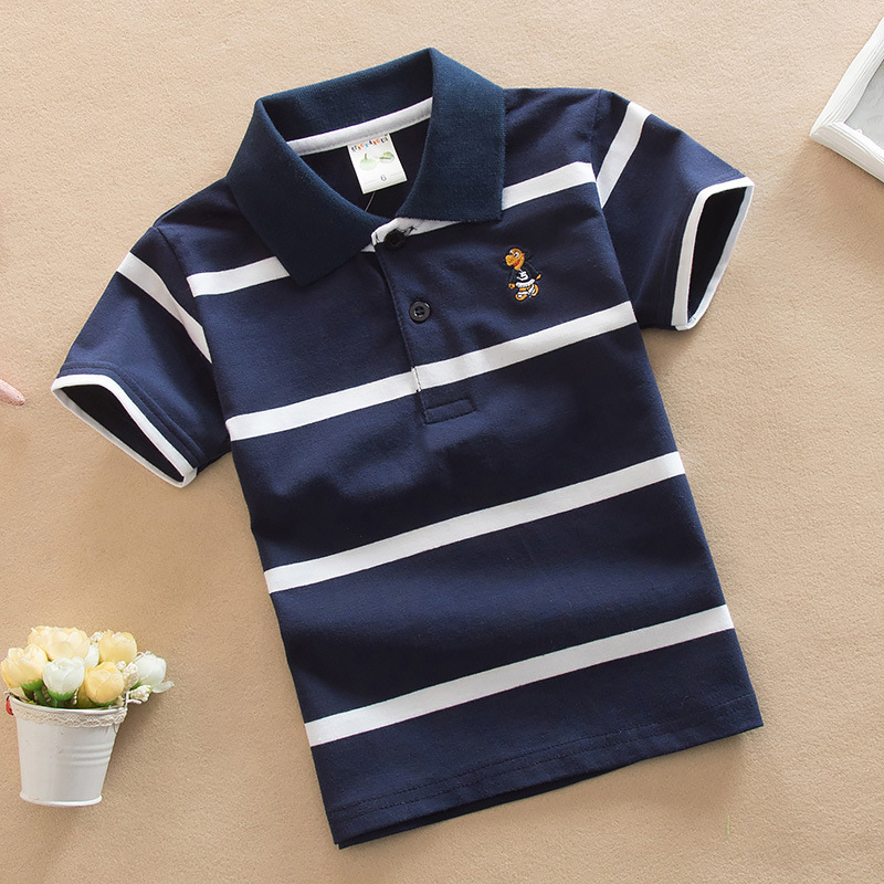 Summer Clothing Baby Boy - 夏の男の子ポロシャツ半袖 Tシャツ子供のための少年ボトム無地子供スウェットベビー服 2-14 年