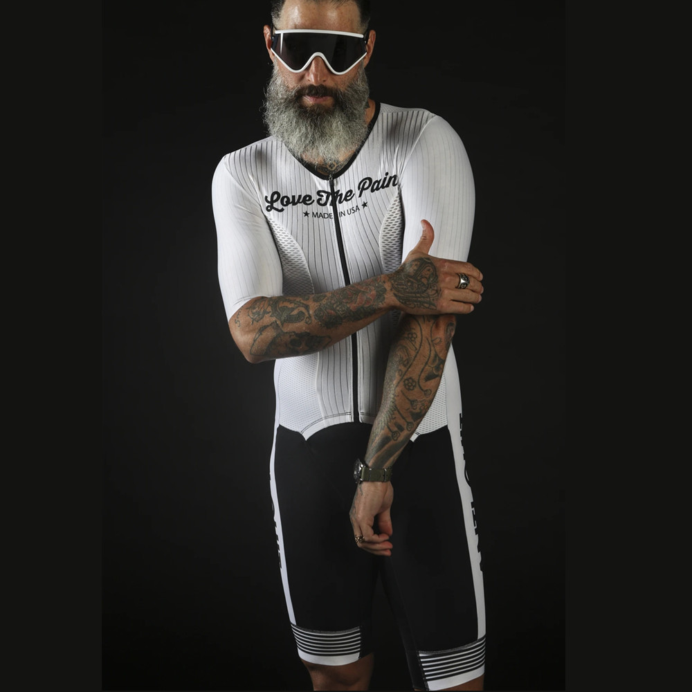 Summer Loving Clothing - 愛痛みメンズサイクリングskinsuitトライアスロンspeedsuit trisuit半袖speedsuitマイヨciclismoランニング衣類のランニング