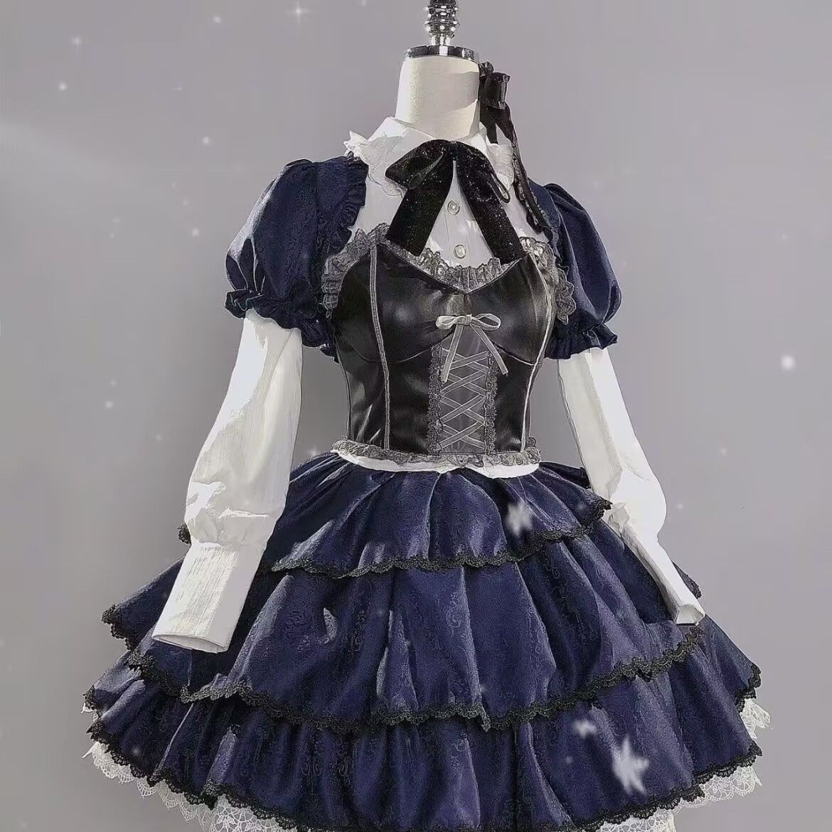 Summer Clothing For 60 Year Old Woman - コスプレアニメーションドレスダークパターンミドルツーファッション愛cos服ゴシックドレスバードツアー6花
