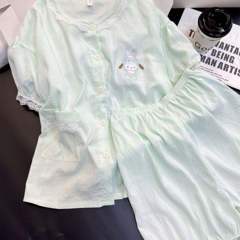 Summer Clothes - 半袖ショートパンツツーピースパジャマポチャッコ 2026 女性の夏かわいいベストセラー漫画ホーム服セットギフト快適