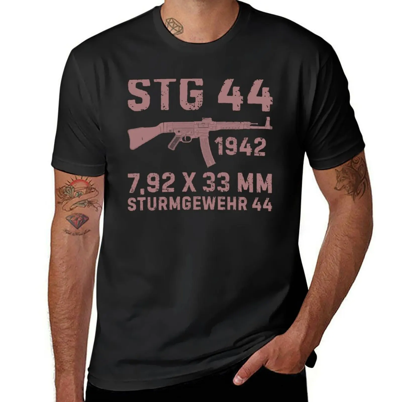 Summer Clothing Essentials Men - 男性用ストライクライフルシャツ,STG 44,必須銃,ブルーリスト,ラージサイズ,紳士服,カスタム