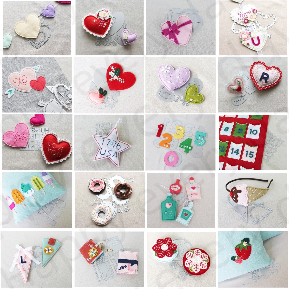 Summer Loving Clothing - 新しいアイスクリームコーンイチゴリボン付きラブハートメタルカッティングダイ DIY デコレーションスクラップブックカード春夏バレンタインデー