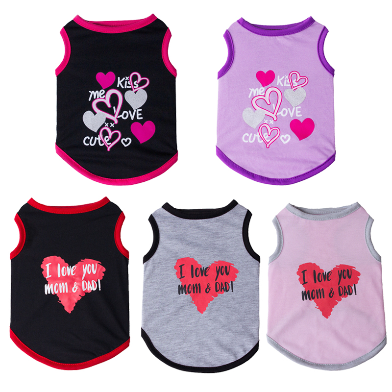 Summer Loving Clothing - 素敵な子犬猫犬ノースリーブベスト夏のペット服小型犬用チワワマルチーズポメラニアンマスコタス服衣装