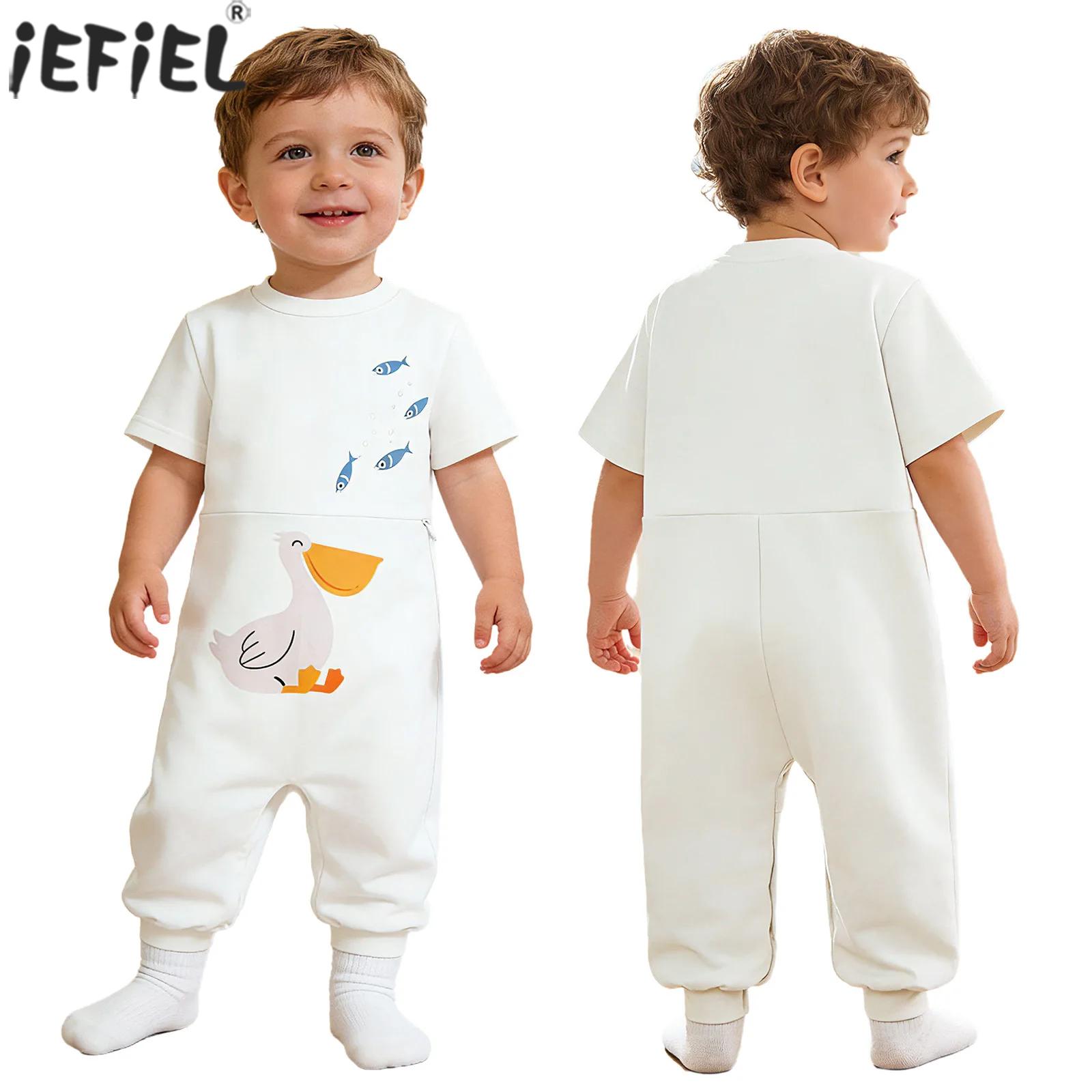 Summer Clothing Baby Boy - 赤ちゃん男の子女の子特別なニーズのある子供向け適応服半袖ジッパー股開きチューブアクセス給餌ジャンプスーツ幼児キッズホームウェア