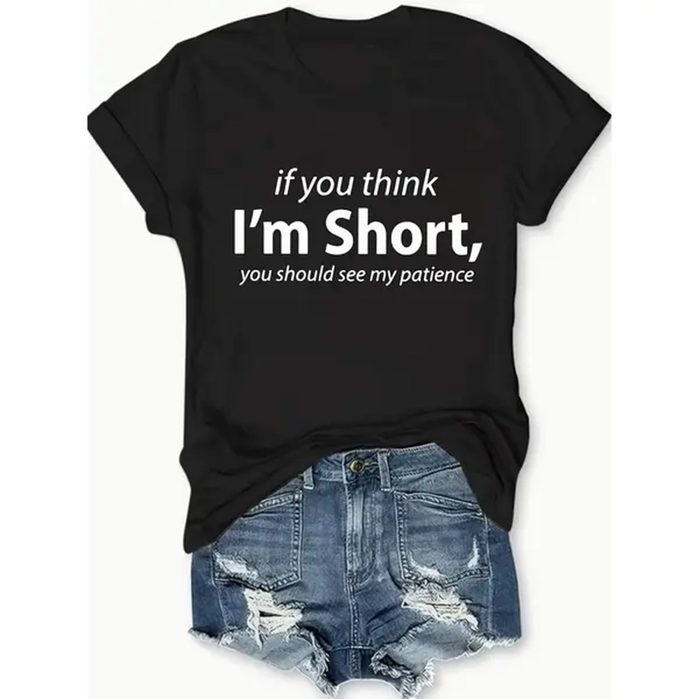Summer Clothing Words - [綿100%] 面白い言葉プリントクルーネックTシャツ、春と夏向けのカジュアル半袖Tシャツ、女性用衣類、男性と女性向けのゴルフギフトTシャツ