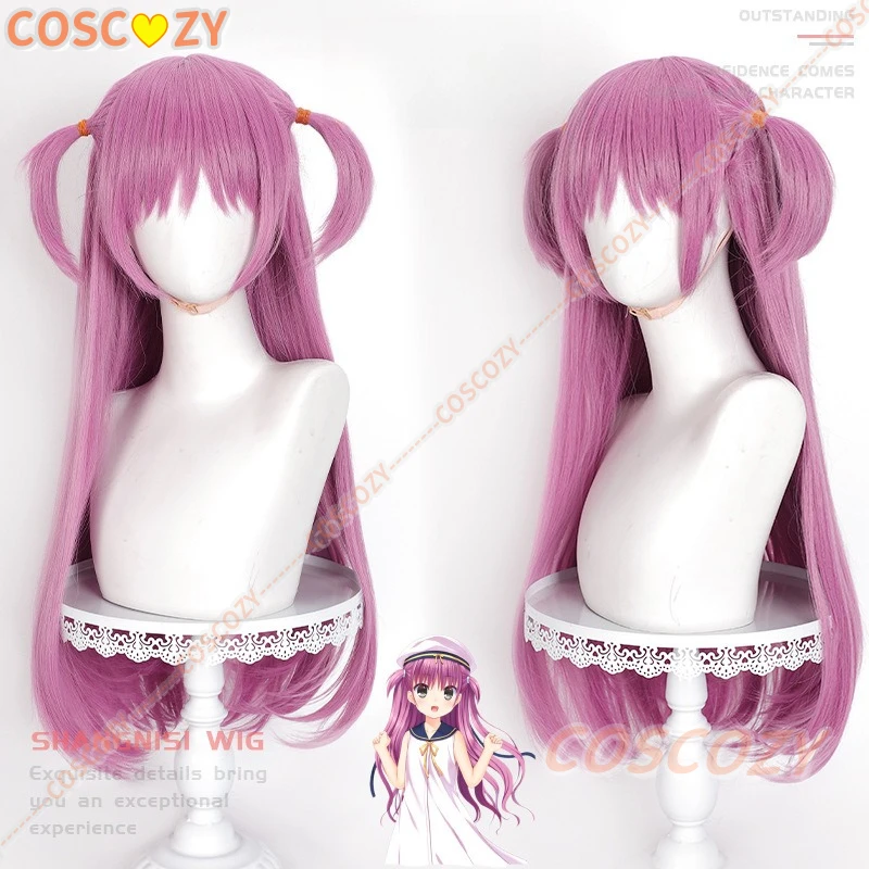 Romper Playsuit Women - CosplayAnime 夏ポケットコスプレウィッグロング紫髪ハロウィンパーティー女性女の子ロールプレイウィッグ