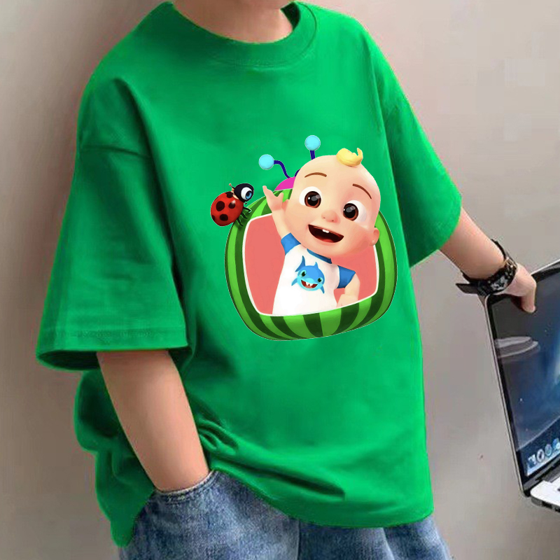 Summer Clothing Baby Boy - ココメロンズベビー Tシャツアニメ綿半袖シャツ男の子女の子夏服漫画プリントフィギュアトップス Tシャツギフト新しい