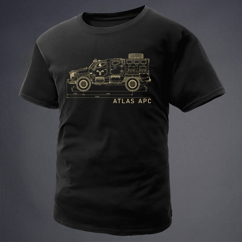 Summer Clothing Drawing - 2026 ハードマンクラブ アーマードライノ バトルフィールド装甲車両 ラインドローイングプリント 半袖Tシャツ