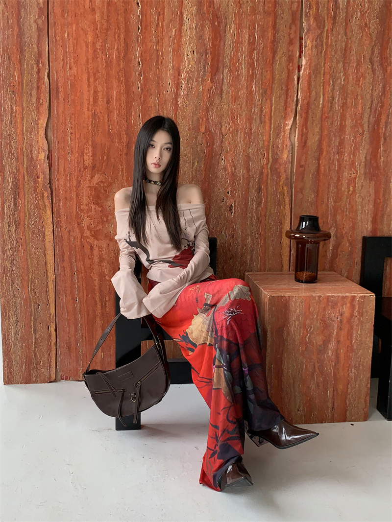 Cheerart ヴィンテージレッドメッシュロングスカート女 - Summer Clothing Wraps のレビューと価格