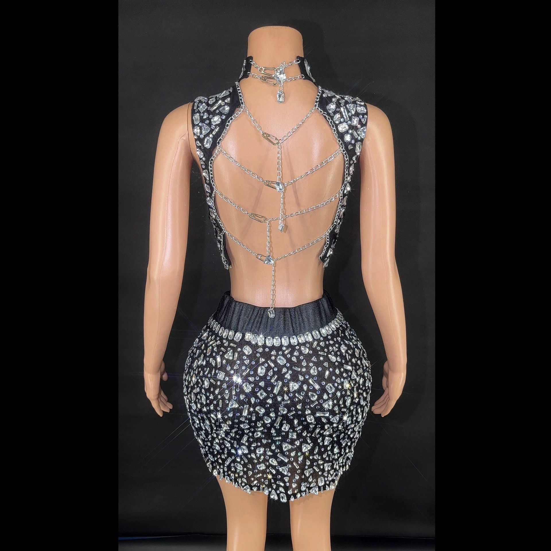 フルダイヤモンドスプリットドレスセットドレススカート婦人服サ - Summer Clothing Words のレビューと価格