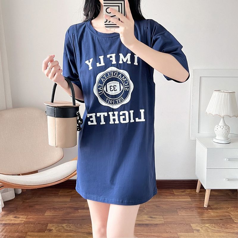 授乳服妊娠中の授乳ロング Tシャツナイトガウン女性夏マタニテ - Summer Clothes のレビューと価格