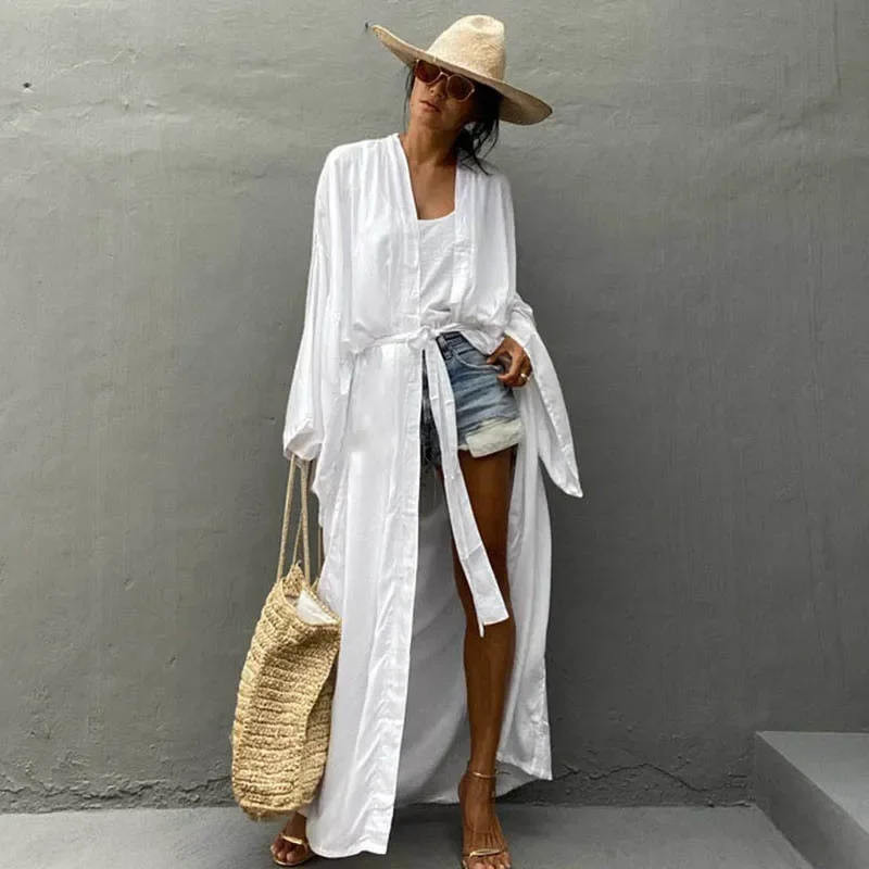 着物女性ビーチウェアカバーアップカーディガンローブデプラージ - Summer Clothing Wraps のレビューと価格