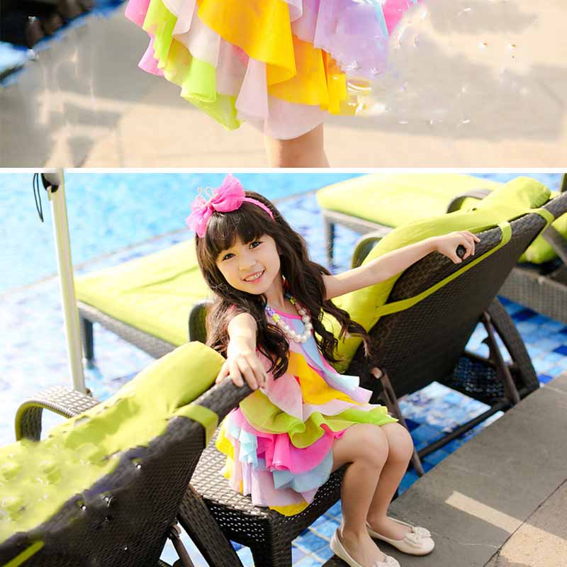 女の子のための夏のドレス,韓国スタイル,子供服,ガーゼのプリ - Summer Gauze Clothing のレビューと価格