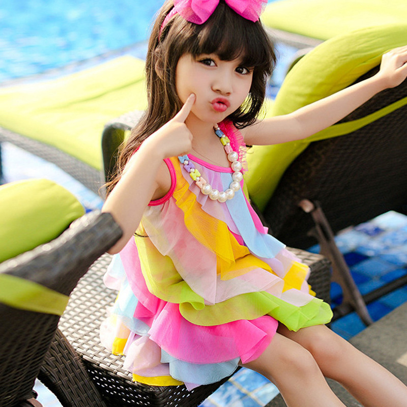 女の子のための夏のドレス,韓国スタイル,子供服,ガーゼのプリ - Summer Gauze Clothing のレビューと価格