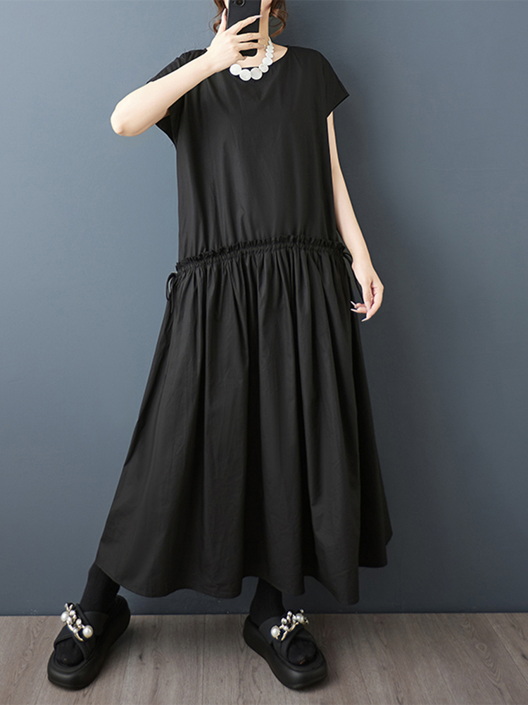 2026年夏新作 ブラック ヴィンテージ ノースリーブワンピ - Summer Clothing Drawing のレビューと価格
