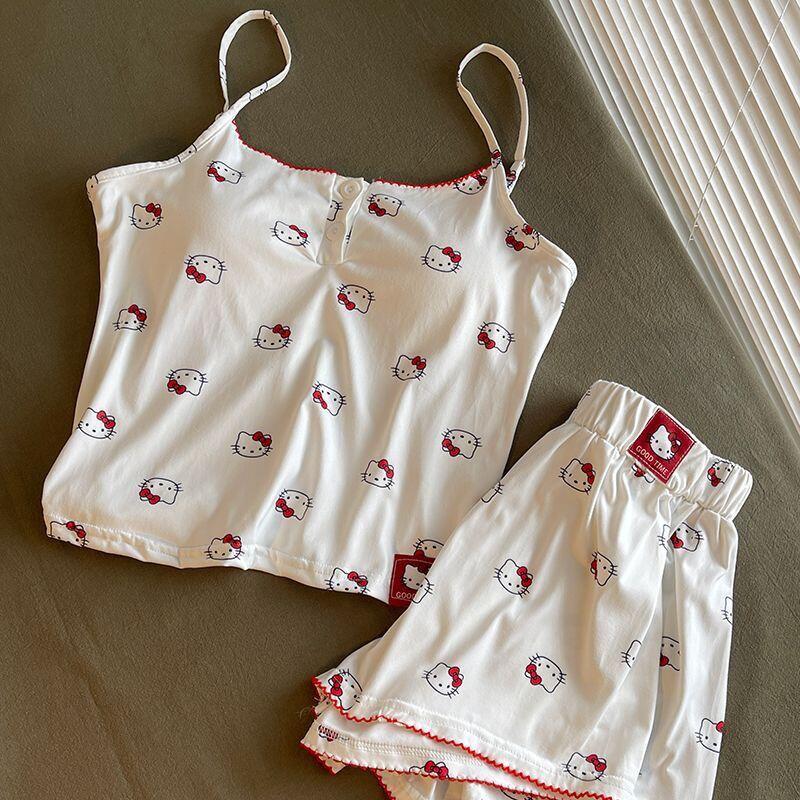 純粋な欲望キュートなハローキティ漫画プリント女性のパッド入り - Summer Clothes のレビューと価格
