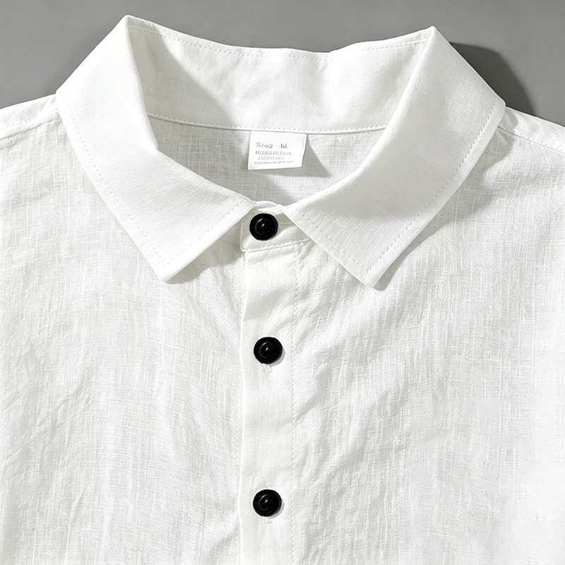 男性リネンツーピース衣装半袖ラペルボタンシャツ弾性ドロースト - Summer Clothing Guys のレビューと価格