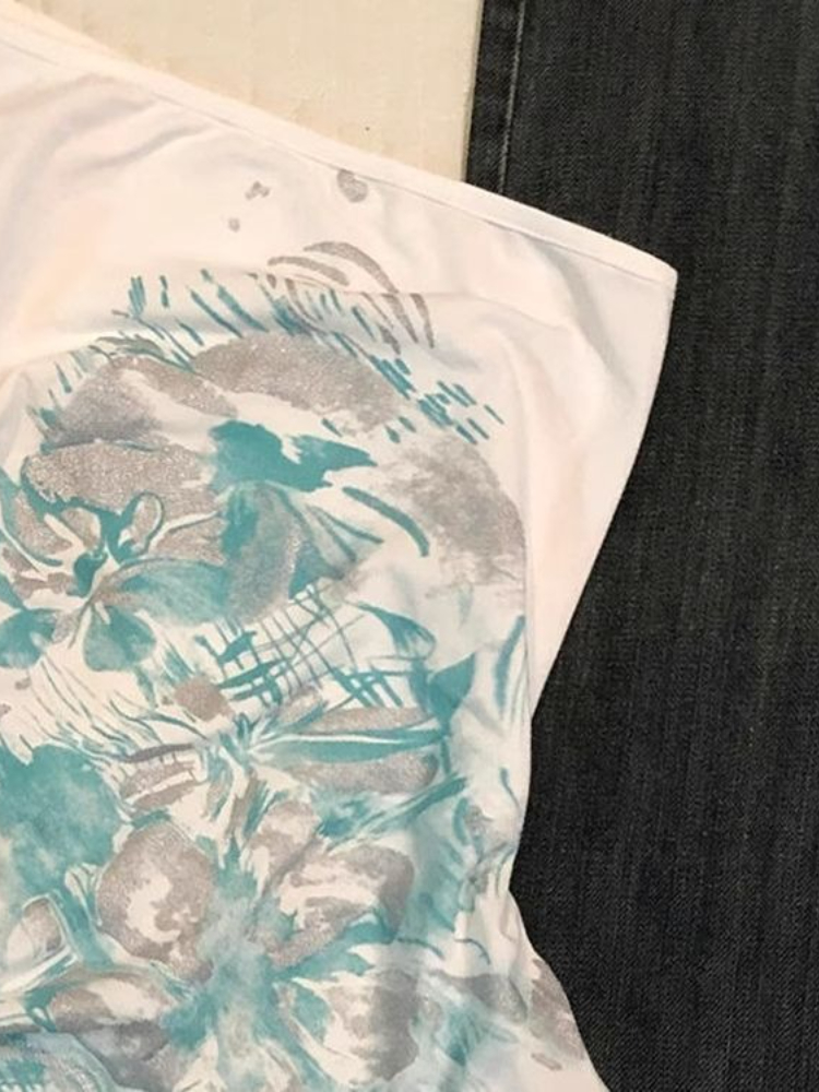 Y2Kスパイシーガールタンクス スキューカラー オフショルダ - Summer Clothing Drawing のレビューと価格