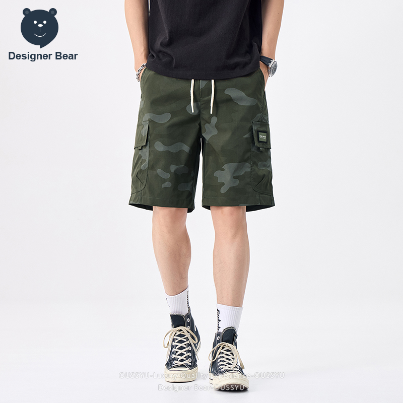 ブランド服夏カーゴ迷彩ショーツ男性マルチポケットだぶだぶの巾 - Summer Clothing Brands のレビューと価格