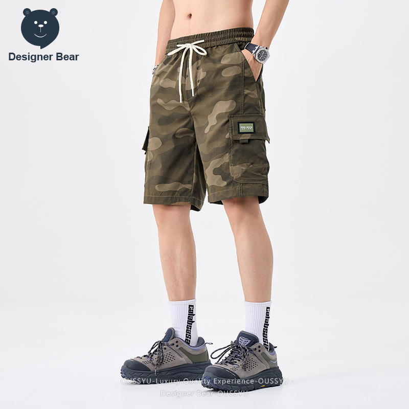 ブランド服夏カーゴ迷彩ショーツ男性マルチポケットだぶだぶの巾 - Summer Clothing Brands のレビューと価格