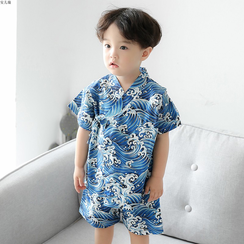 夏子供浴衣服女の子男の子日本の着物ベビードレス子供浴衣衣装伝 - Summer Clothing Baby Boy のレビューと価格