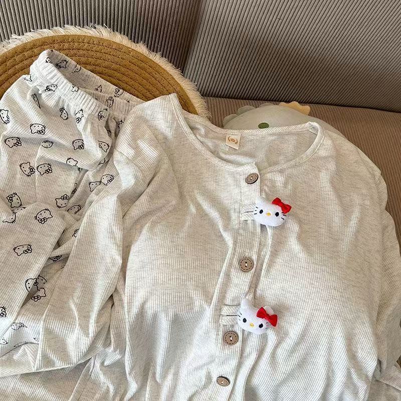 ハローキティパジャマ 胸パッド付き かわいい漫画柄 レディー - Summer Clothes のレビューと価格