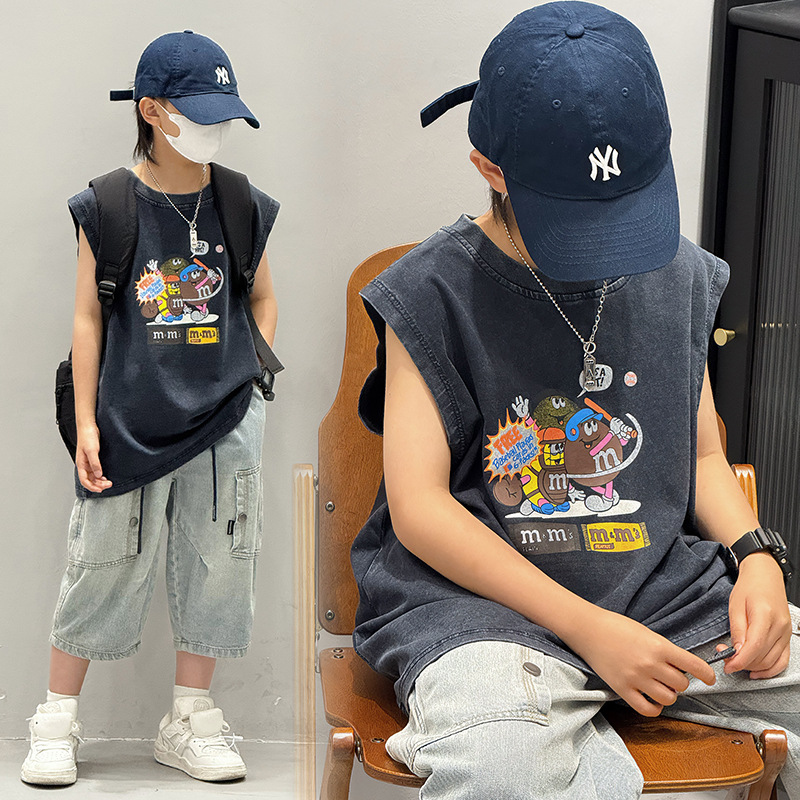 Baoduo 子供服子供夏服男の子プリントベスト夏薄い 20 - Summer Clothing Drawing のレビューと価格