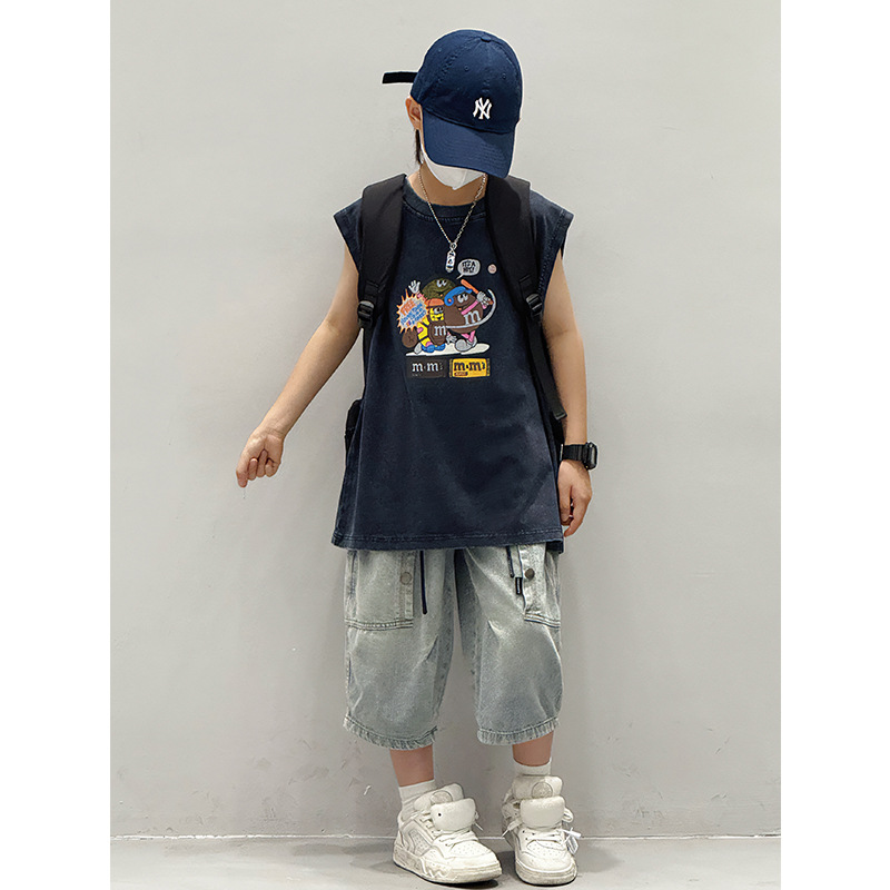 Baoduo 子供服子供夏服男の子プリントベスト夏薄い 20 - Summer Clothing Drawing のレビューと価格