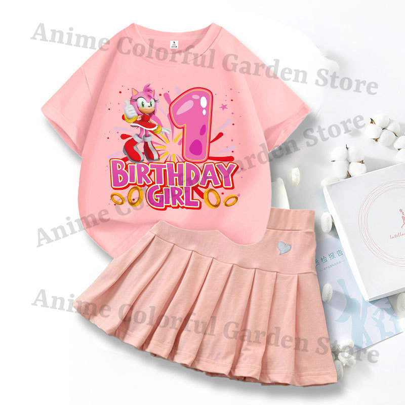 2 個ソニックスラブドレス Tシャツスーツ女の子のための漫画 - Summer Loving Clothing のレビューと価格