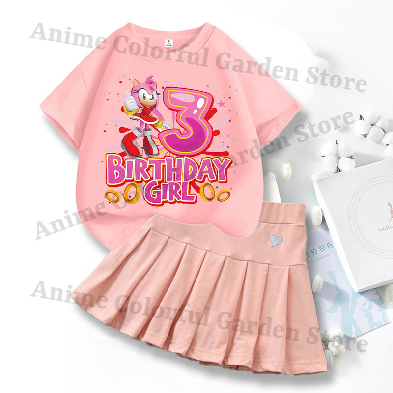 2 個ソニックスラブドレス Tシャツスーツ女の子のための漫画 - Summer Loving Clothing のレビューと価格