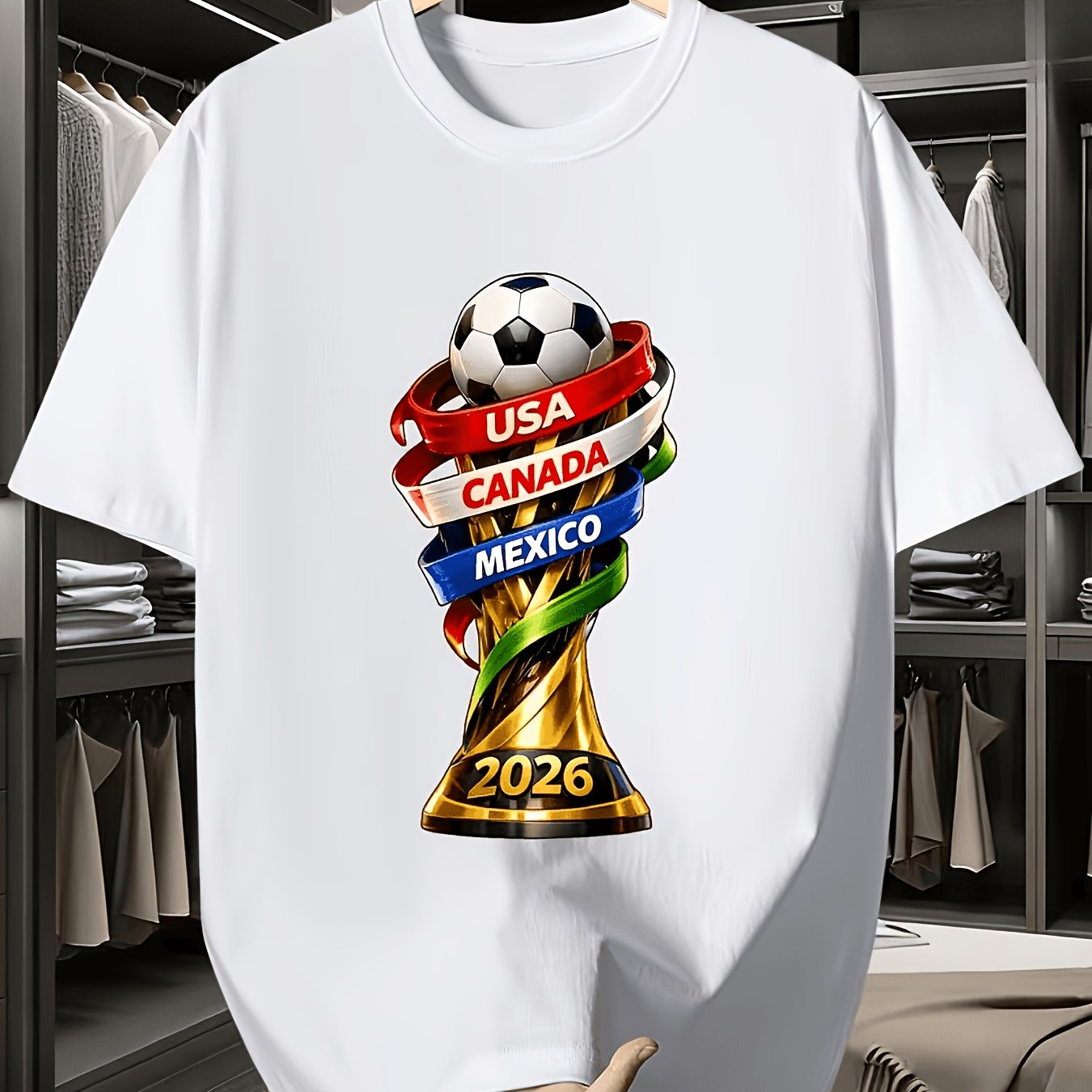 2026年米国カナダカップ楽しいプリントTシャツメンズカジュ - Summer Clothing Essentials Men のレビューと価格