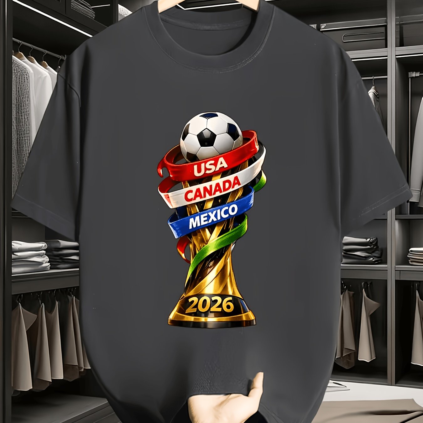 2026年米国カナダカップ楽しいプリントTシャツメンズカジュ - Summer Clothing Essentials Men のレビューと価格
