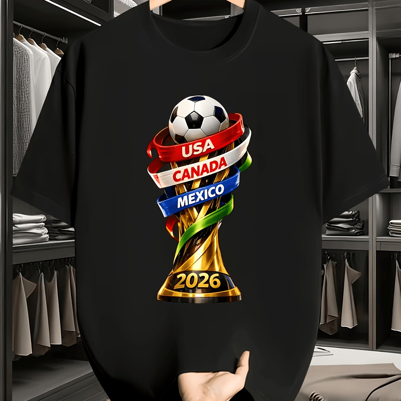 2026年米国カナダカップ楽しいプリントTシャツメンズカジュ - Summer Clothing Essentials Men のレビューと価格