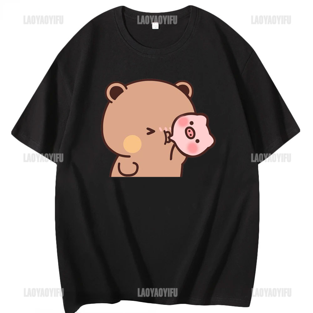 男性と女性のための漫画のパンダのクマのTシャツ,カジュアルな - Summer Clothing For 60 Year Old Woman のレビューと価格