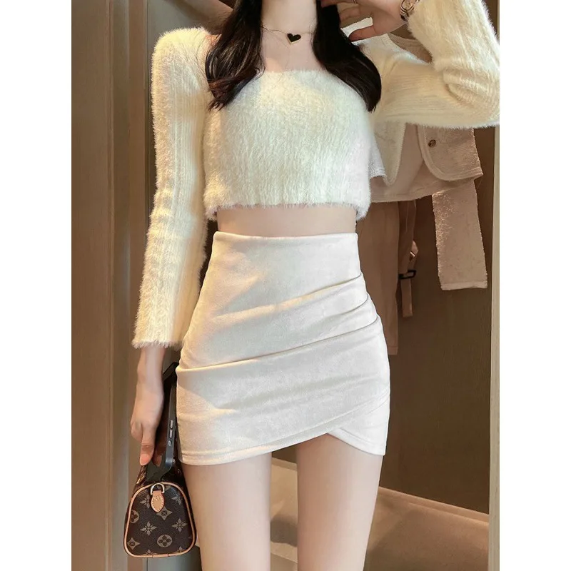 韓国のファッションミニペンシルスカート,不規則なプリーツラッ - Summer Clothing Wraps のレビューと価格