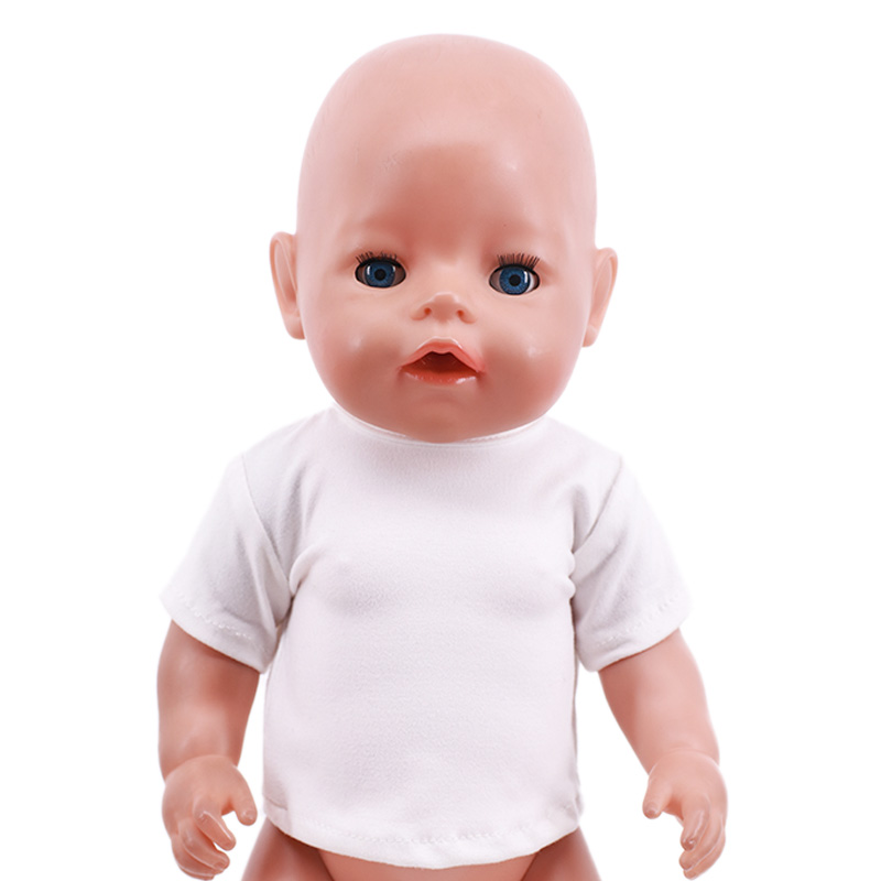 人形服夏 Tシャツ純粋な綿半袖手作り無地服 16-18 イン - Summer Clothing Baby Boy のレビューと価格
