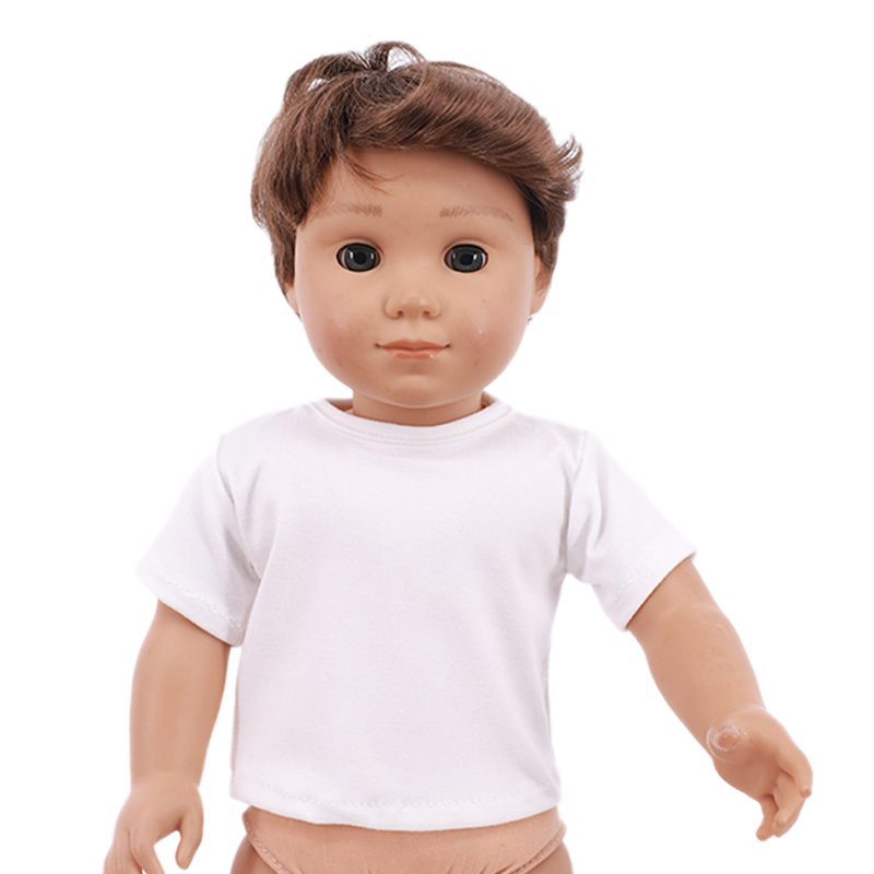 人形服夏 Tシャツ純粋な綿半袖手作り無地服 16-18 イン - Summer Clothing Baby Boy のレビューと価格
