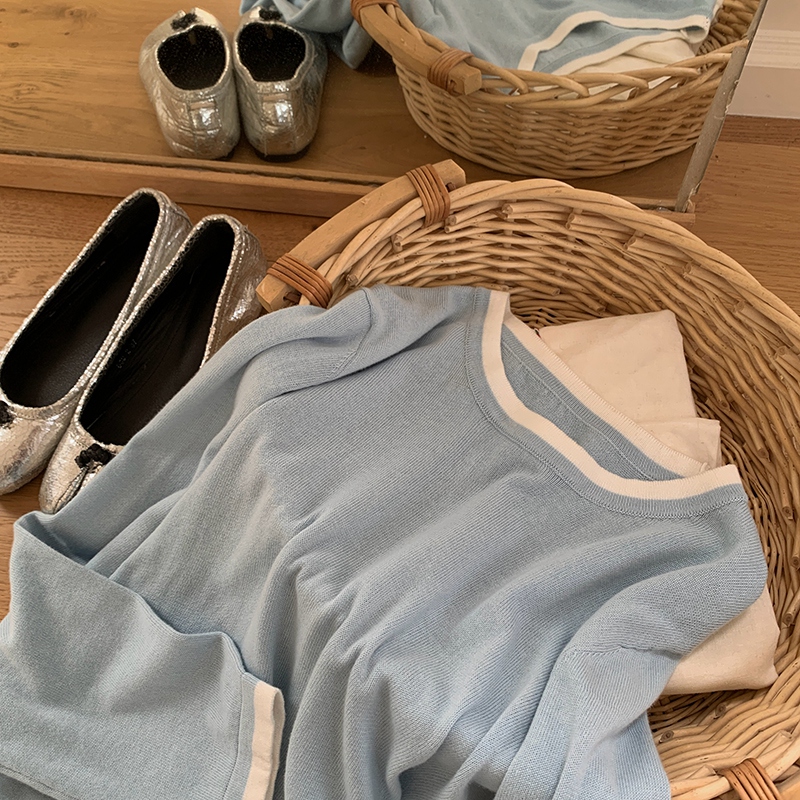 100%コットン製 レディース Oネック カラーブロック 長 - Summer Clothes のレビューと価格