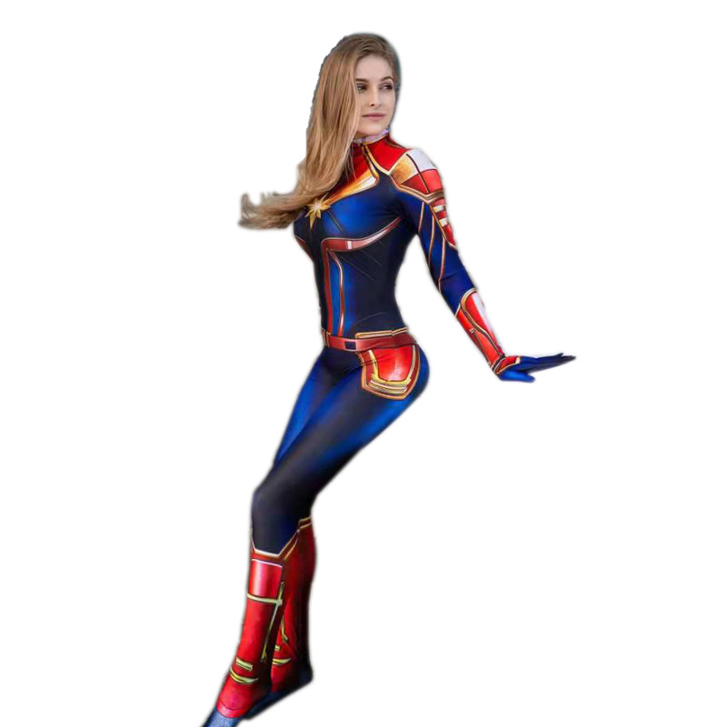 映画キャプテンコスプレコスチューム 女性用スーパーヒーローコ - Romper Playsuit Women のレビューと価格