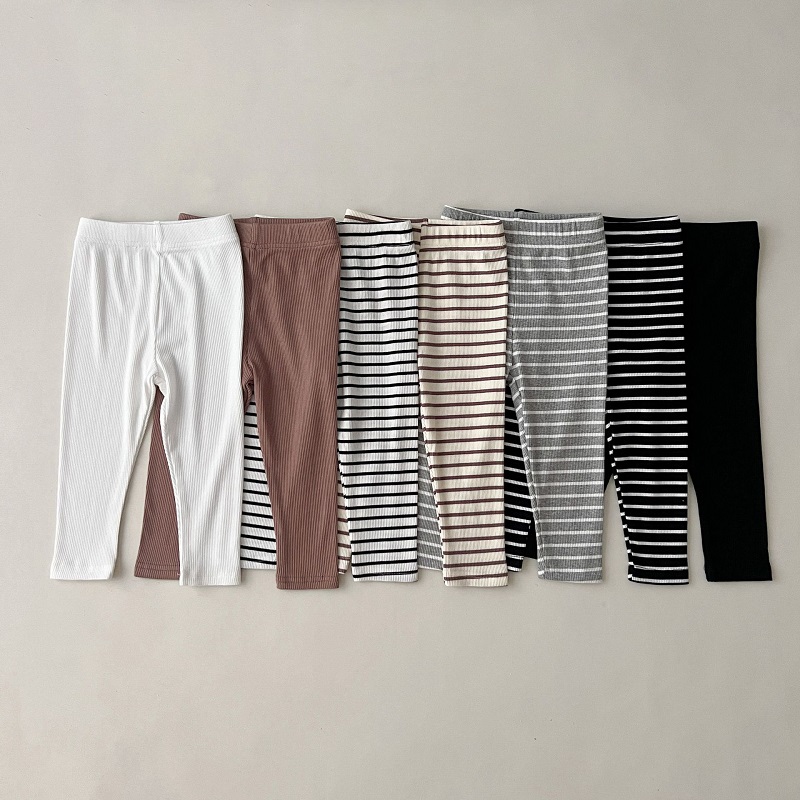 ベビー服 0-6 歳の子供用パンツストライプ綿女の子無地レギ - Summer Clothing Baby Boy のレビューと価格