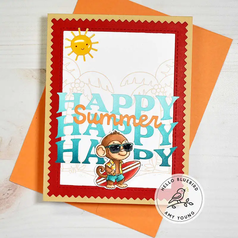 ビーチスリムラインシーンハッピーサマーワードカッティングダイ - Summer Clothing Words のレビューと価格
