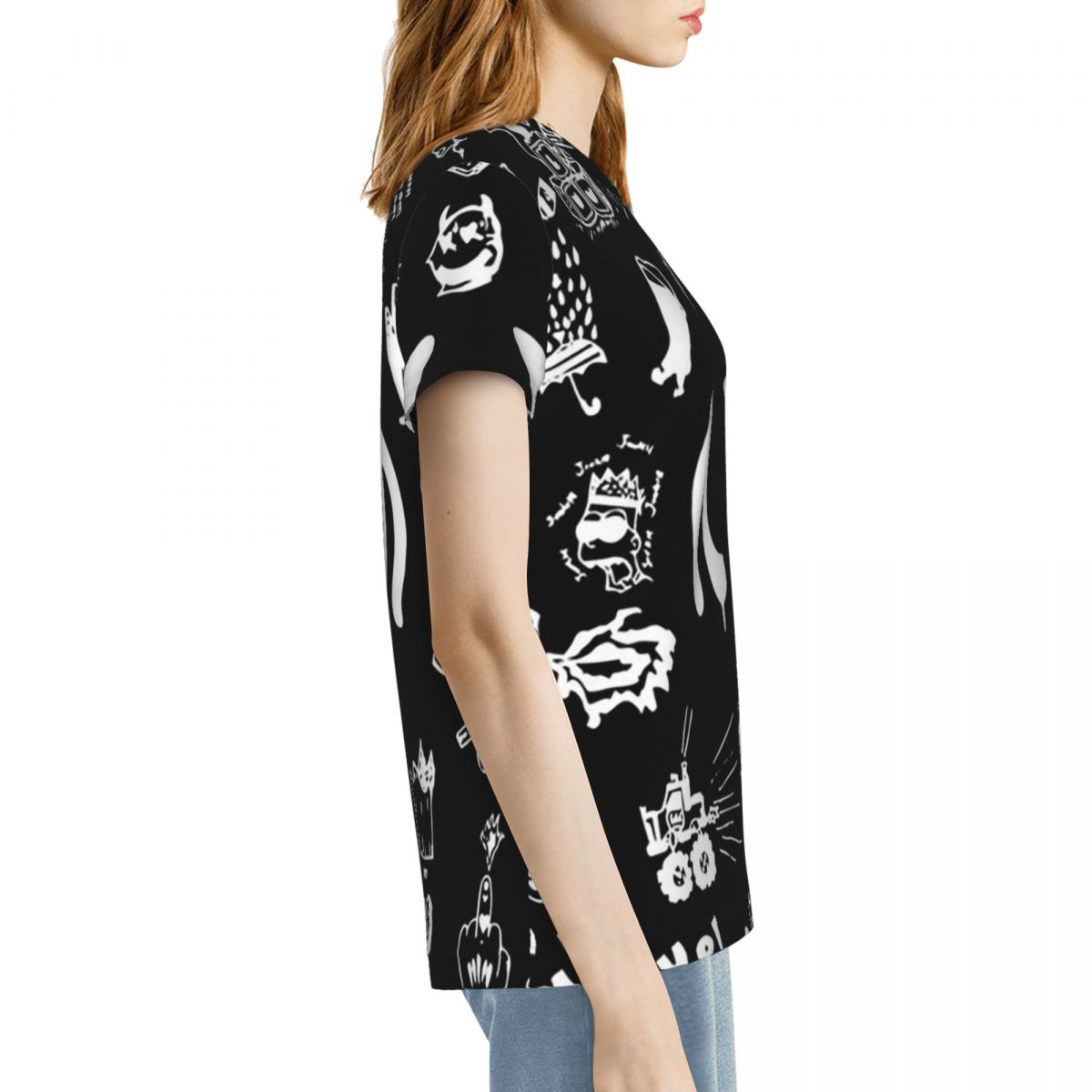 Yungblud 描画タトゥーシート Tシャツ女性半袖 Tシ - Summer Clothing Drawing のレビューと価格