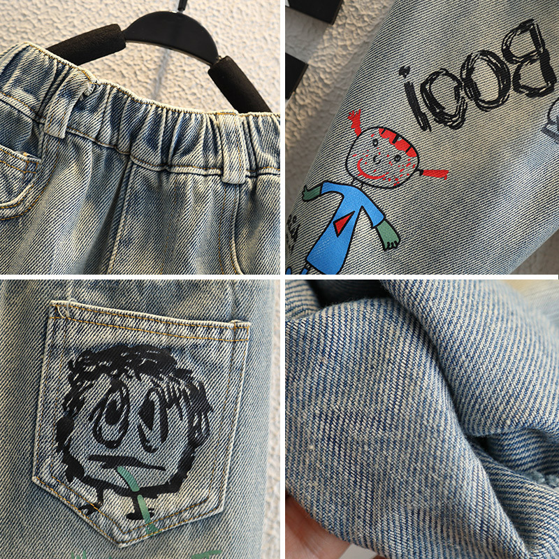 男の子のジーンズ子供のための子供服 2-10 歳子供のズボン - Summer Clothing Drawing のレビューと価格