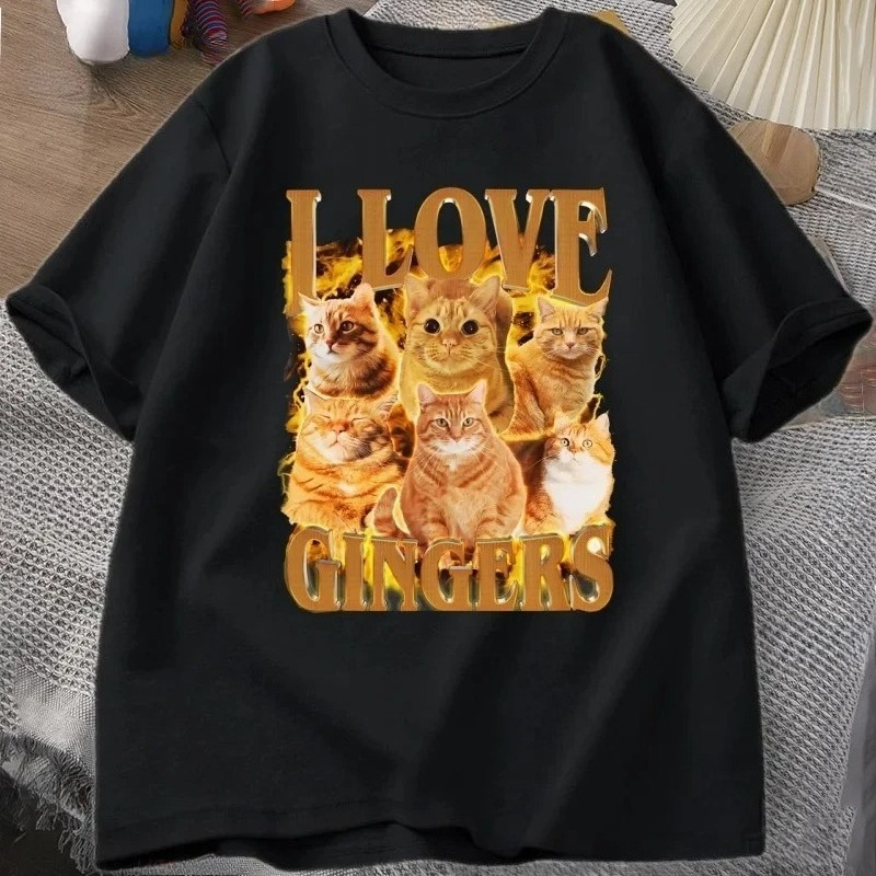 I Love Ginger Tシャツ 面白いオレンジ猫 Tシ - Summer Loving Clothing のレビューと価格