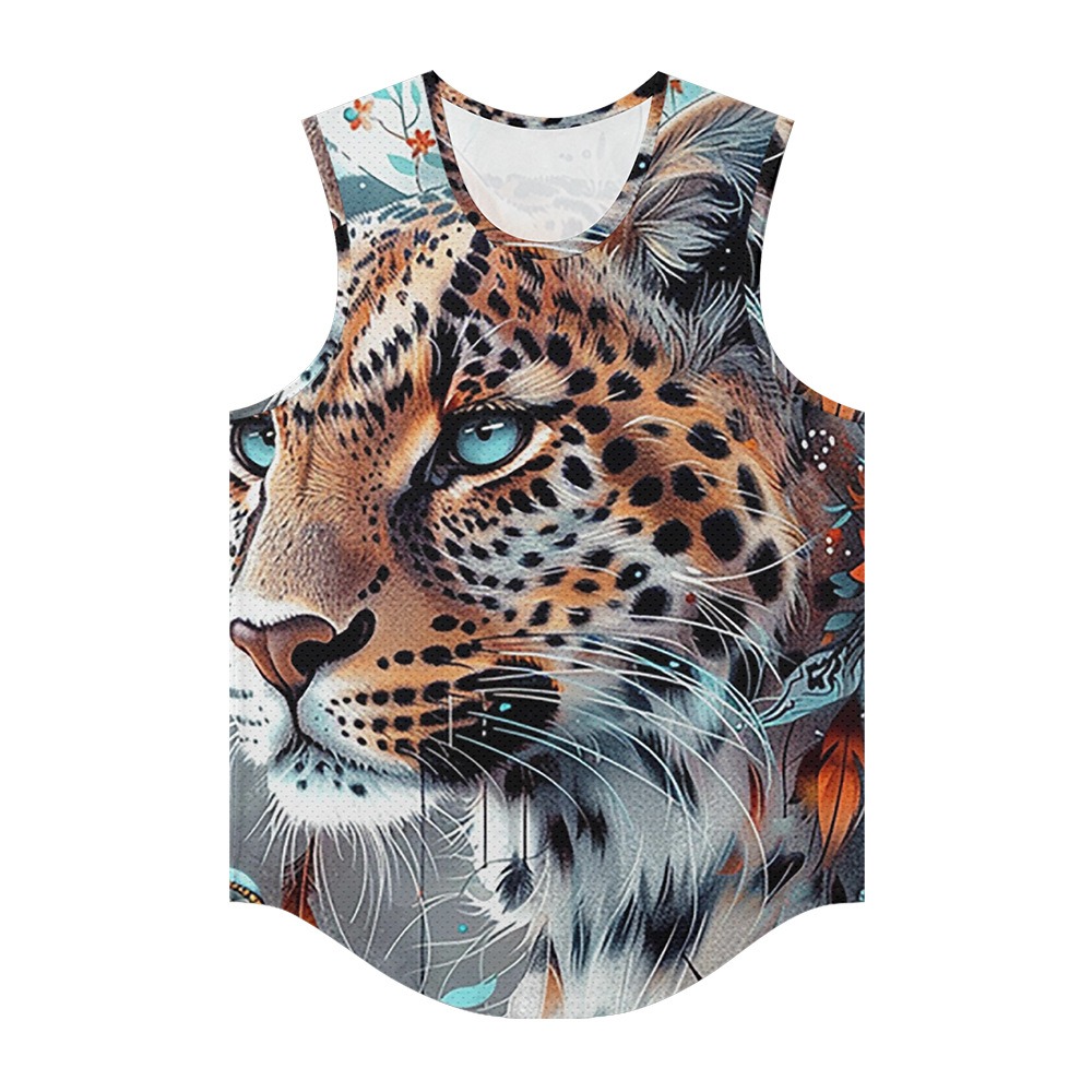 男性ベストトレンディなオーラライオン動物プリント通気性ビーチ - Summer Clothing Essentials Men のレビューと価格