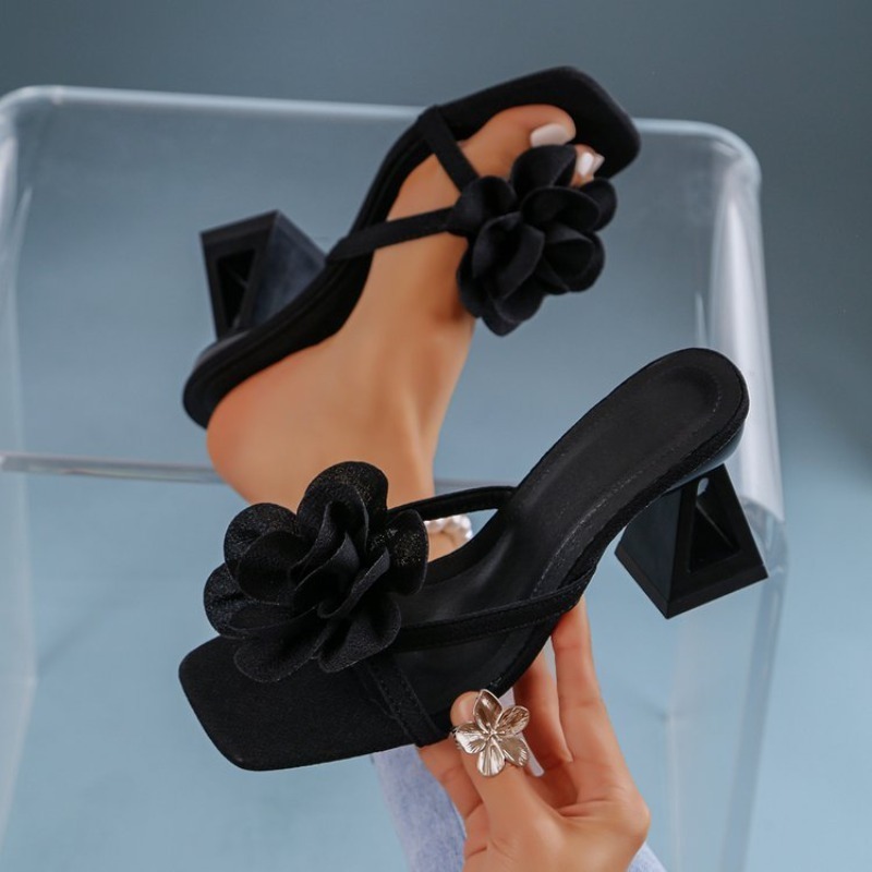 レディース 3D フラワーデコレーションサンダル三角カットア - Summer Clothing Stores のレビューと価格